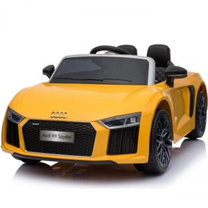 Ηλεκτροκίνητο Αυτοκίνητο Licensed Original Audi R8 Spyder με MP3 και τηλεχειριστήριο 12V Κίτρινο JJ2198Y